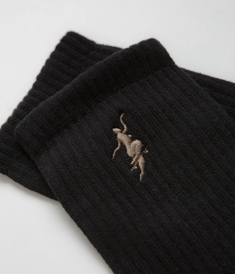 Polar No Comply Socks in Black and Brown