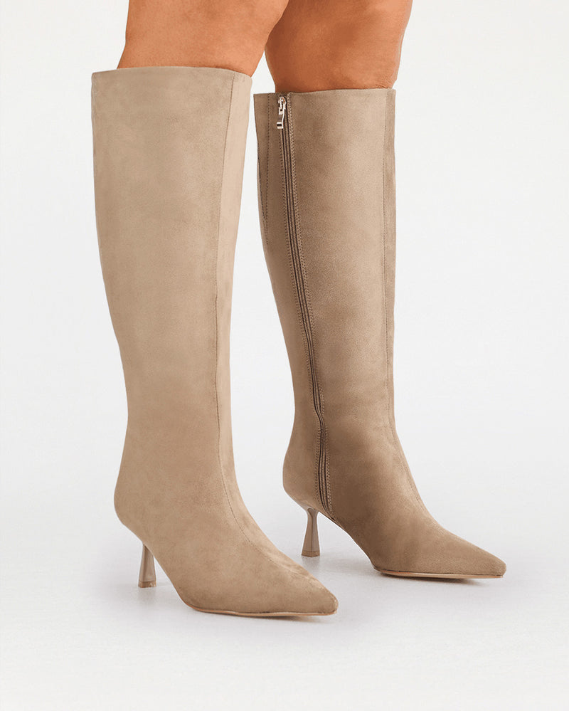 PORTIE CURVE - STONE SUEDE-Boots-Billini-Billini