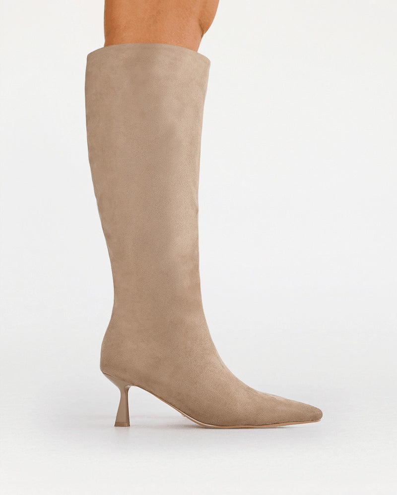 PORTIE CURVE - STONE SUEDE-Boots-Billini-Billini