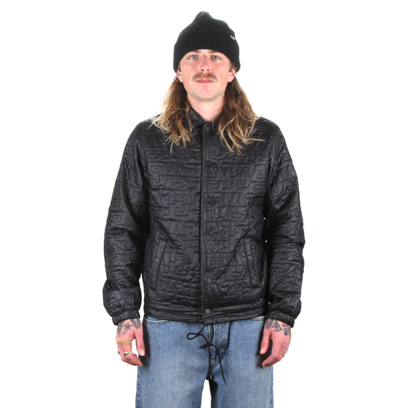 Fucking Awesome | Quilted Coaches Jacket Color : Black