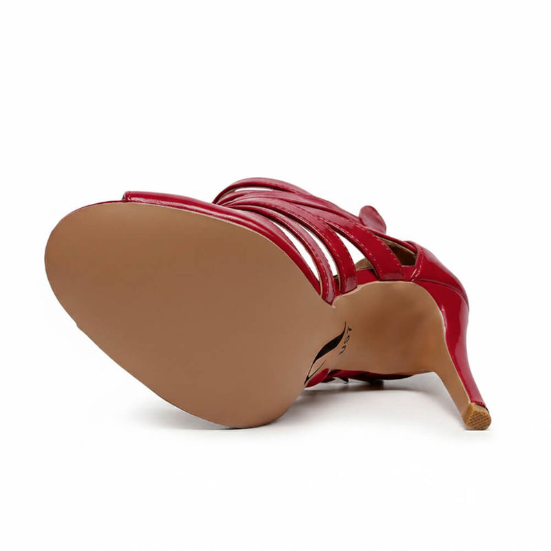 Rene - Burgundy Vegan Patent - Street Sole