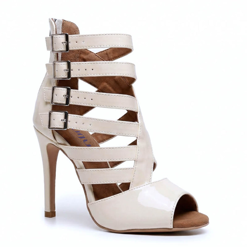 Rene - Ivory Vegan Patent - Street Sole