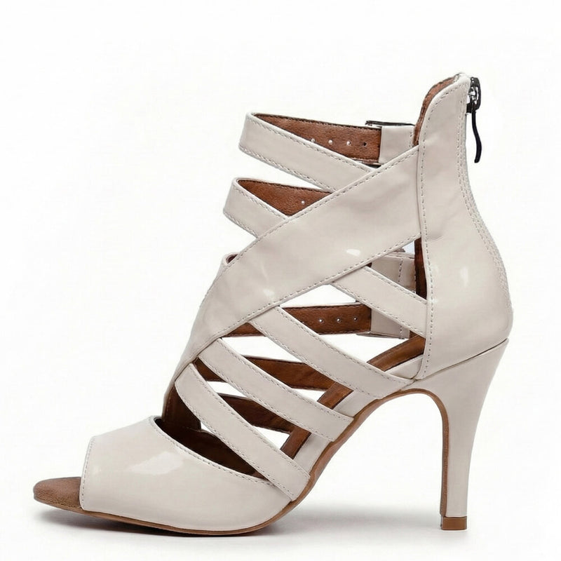Rene - Ivory Vegan Patent - Street Sole