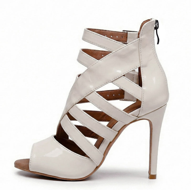 Rene - Ivory Vegan Patent - Street Sole