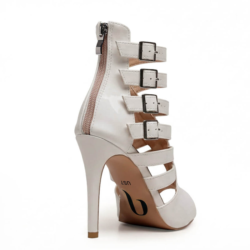 Rene - Ivory Vegan Patent - Street Sole