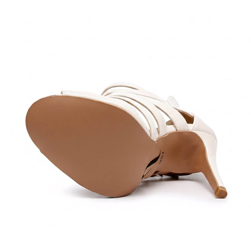 Rene - Ivory Vegan Patent - Street Sole