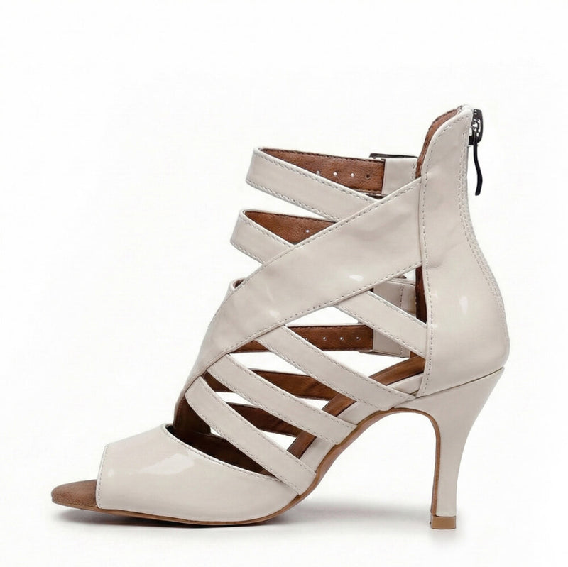 Rene - Ivory Vegan Patent - Street Sole