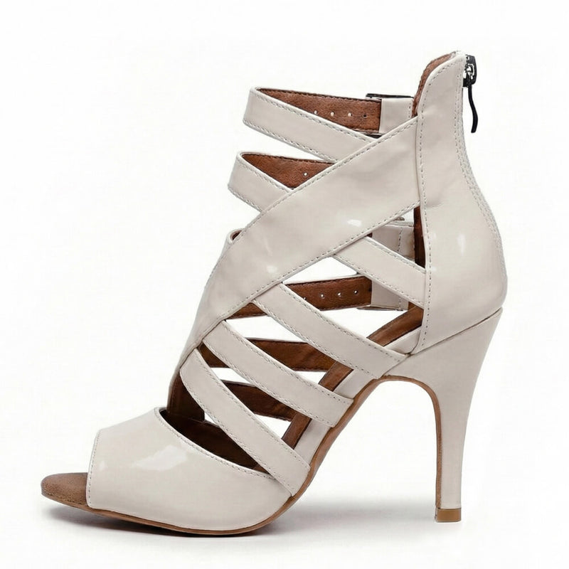Rene - Ivory Vegan Patent - Street Sole