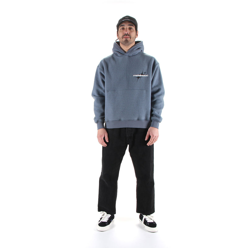 Metalwood | Reverse Twinkle Hooded Sweatshirt Marine