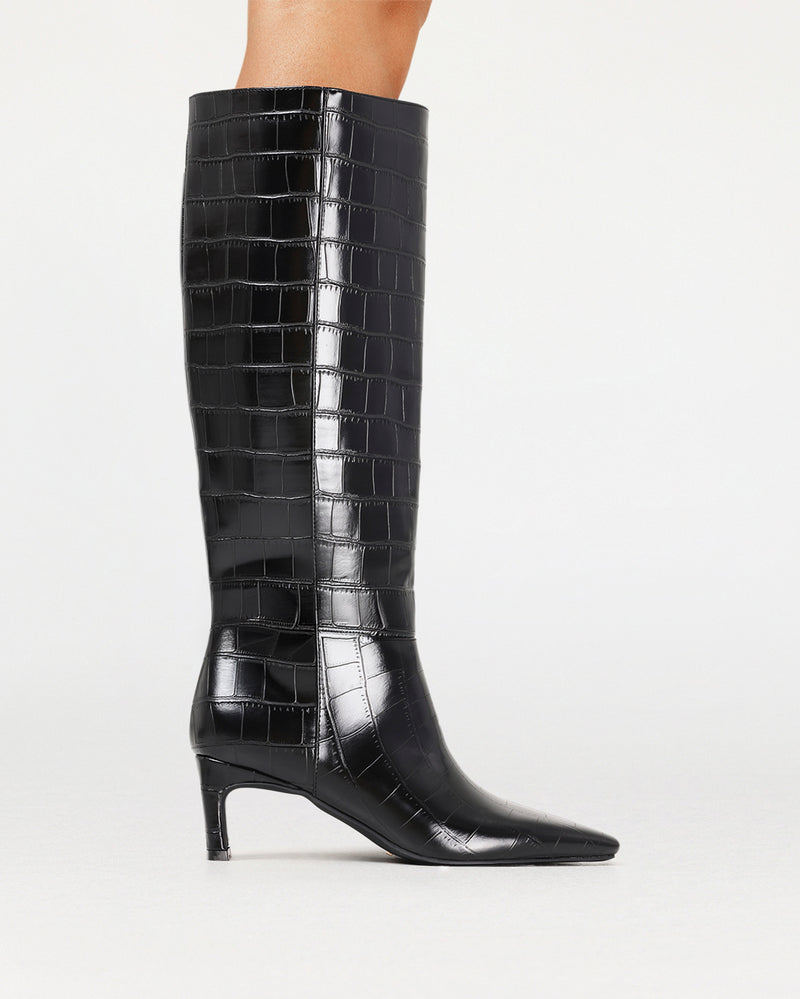 ROCKY - BLACK CROC-Boots-Billini-Billini