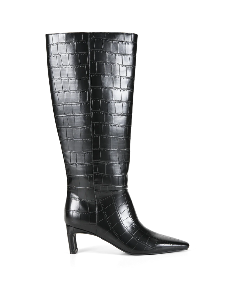 ROCKY CURVE - BLACK CROC-Boots-Billini-Billini