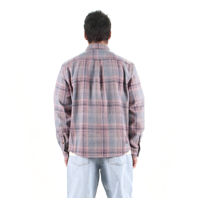 Butter Goods | Rodent Flannel Shirt Color : Pink / Grey