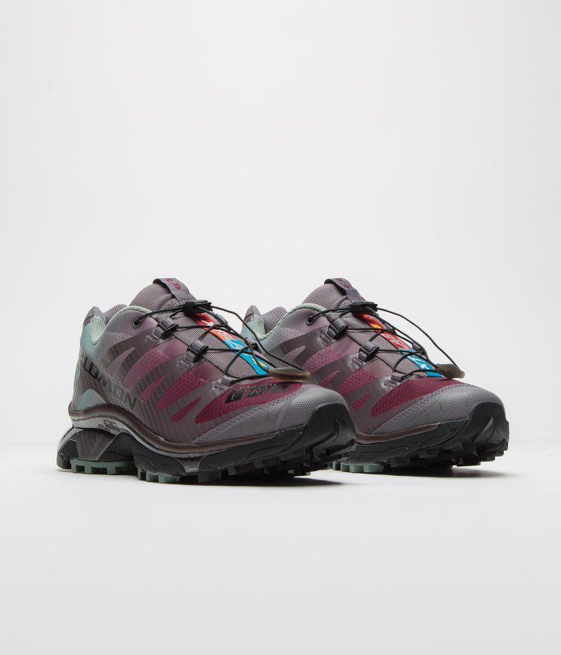 Salomon XT-4 OG Shoes in Excalibur and Green Milieu / Tawny Port