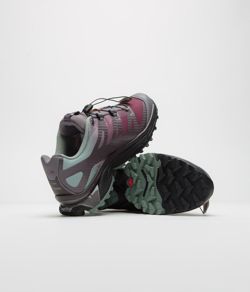 Salomon XT-4 OG Shoes in Excalibur and Green Milieu / Tawny Port
