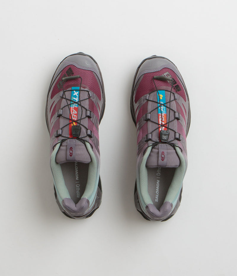Salomon XT-4 OG Shoes in Excalibur and Green Milieu / Tawny Port