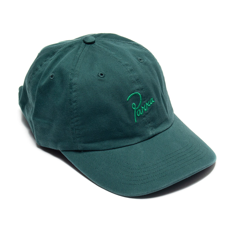 by Parra | Script Logo 6 Panel Hat pine green