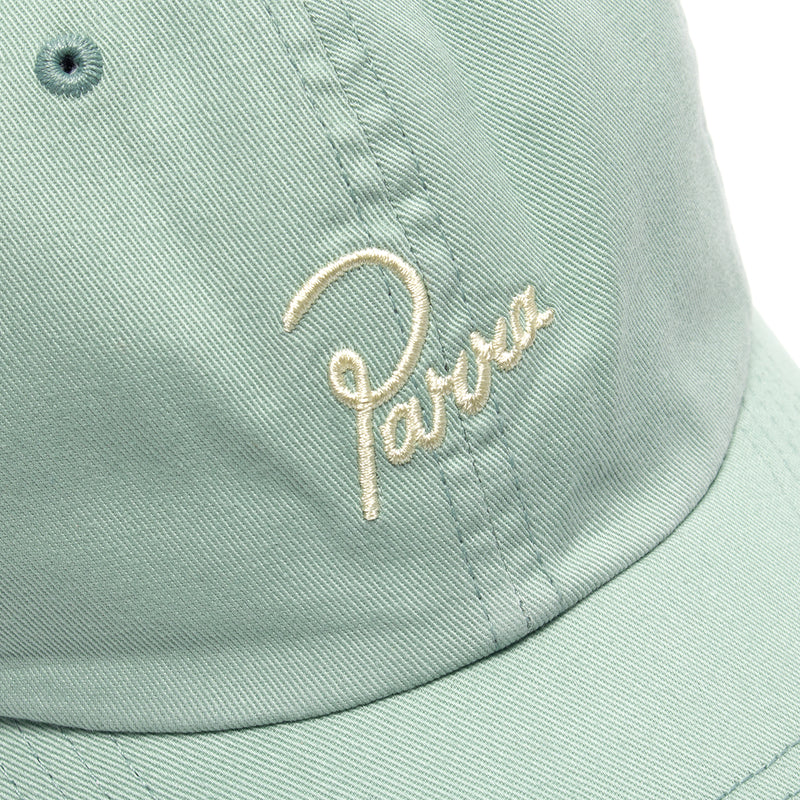 by Parra | Script Logo 6 Panel Hat Sage Green