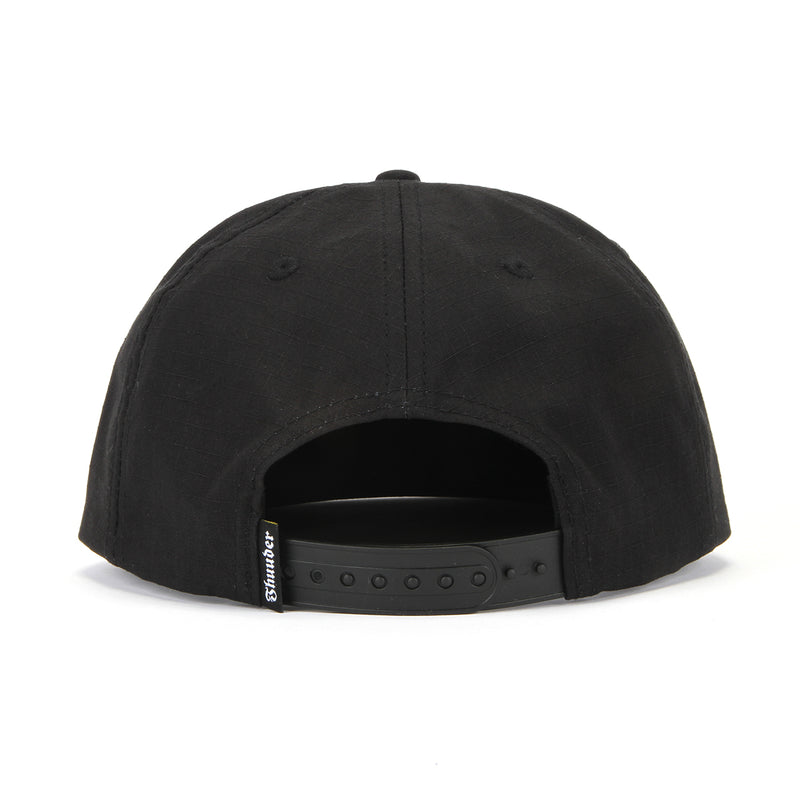 Thunder | Script Snapback Hat Black / Dark Green