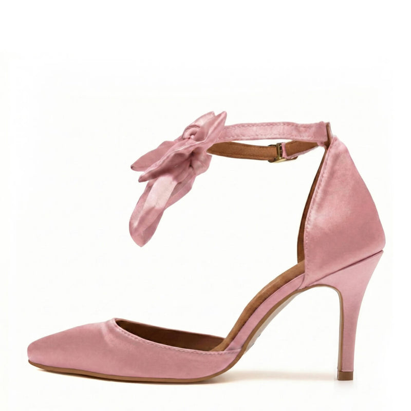 Sharlie - Light Pink Satin - Street Sole