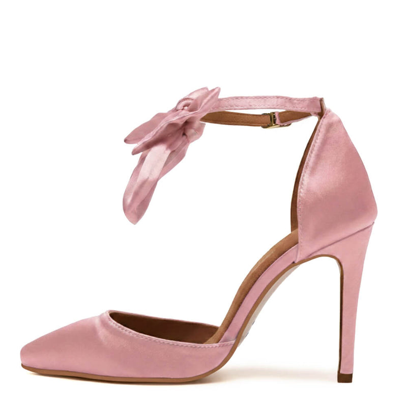 Sharlie - Light Pink Satin - Street Sole