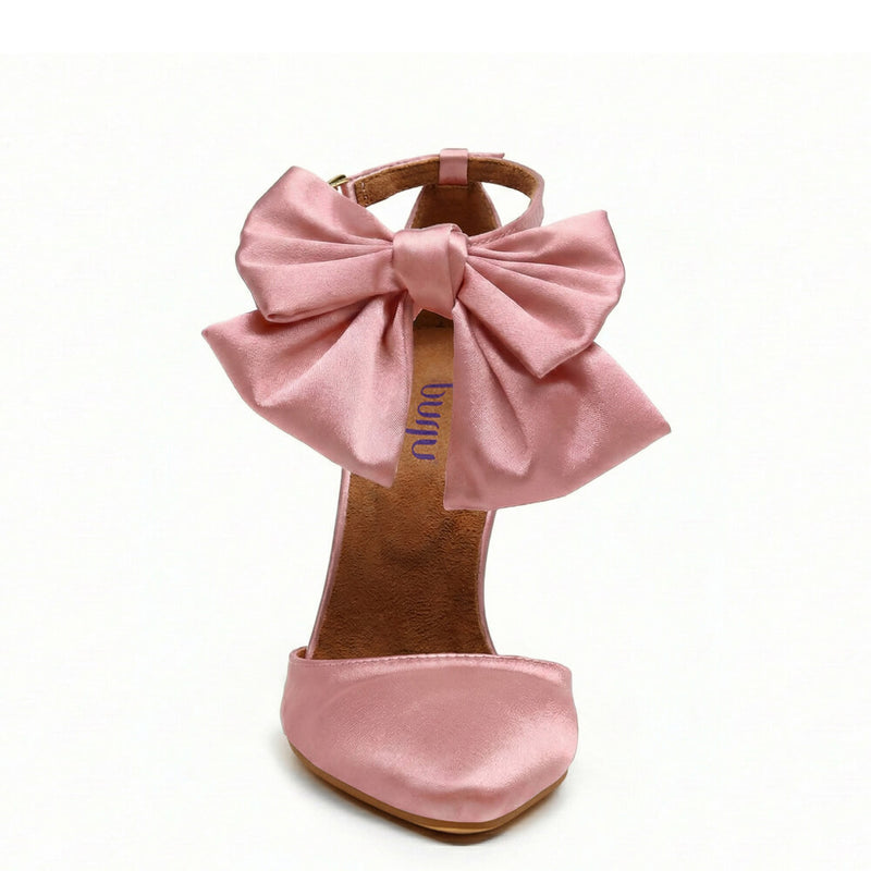 Sharlie - Light Pink Satin - Street Sole