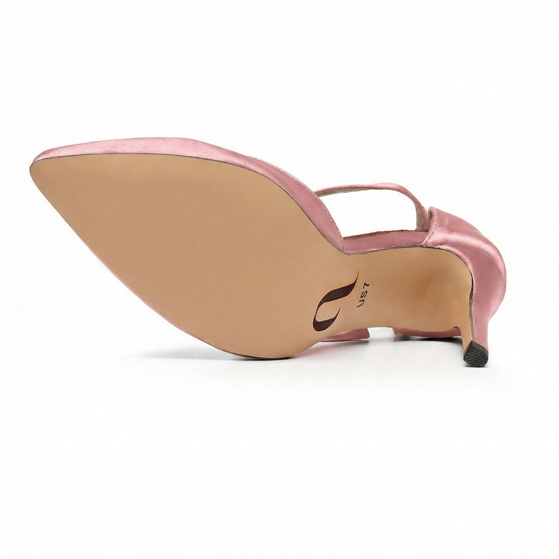 Sharlie - Light Pink Satin - Street Sole