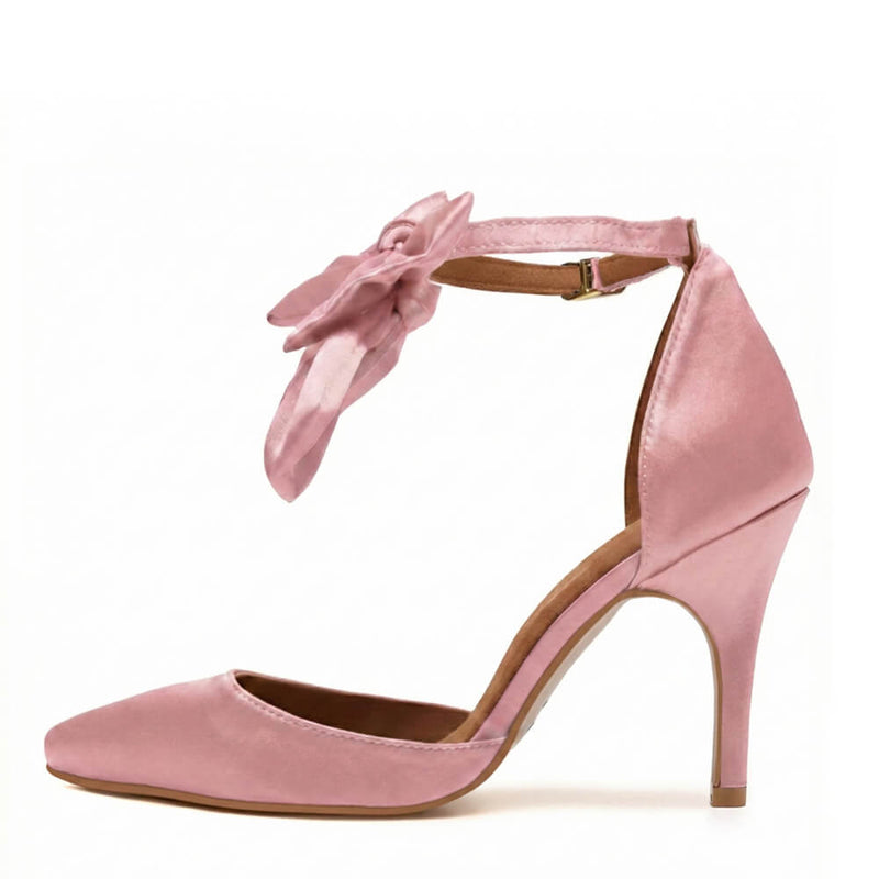 Sharlie - Light Pink Satin - Street Sole