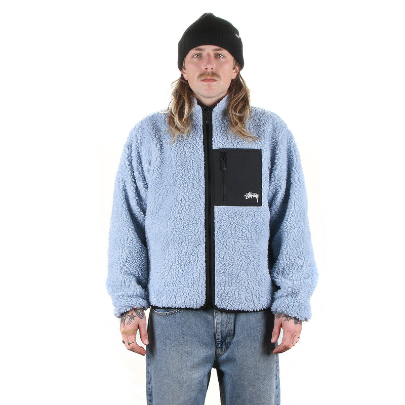 Stussy | Sherpa Reversible Jacket Light Denim