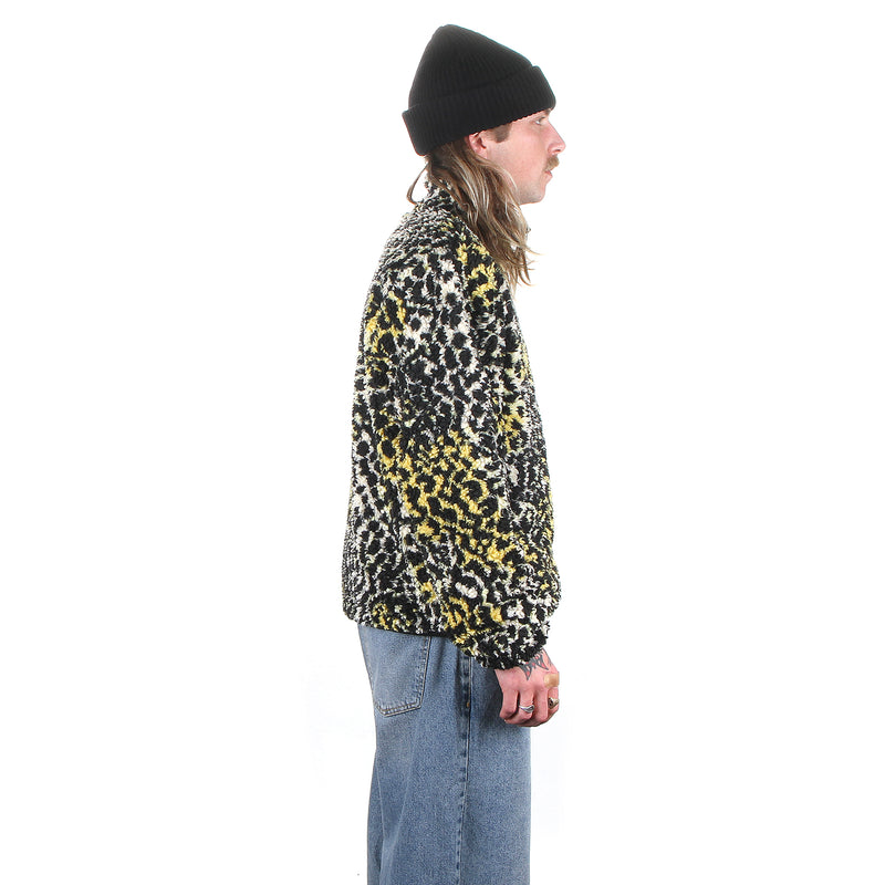 Stussy | Sherpa Reversible Jacket Yellow Leopard