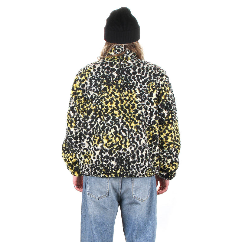 Stussy | Sherpa Reversible Jacket Yellow Leopard