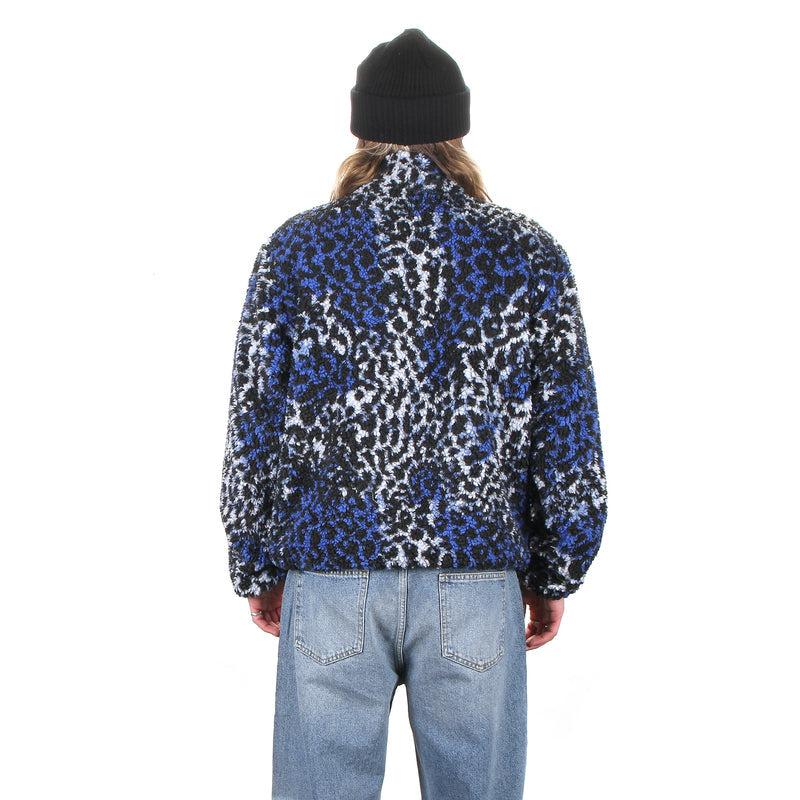 Stussy | Sherpa Reversible Jacket Blue Leopard