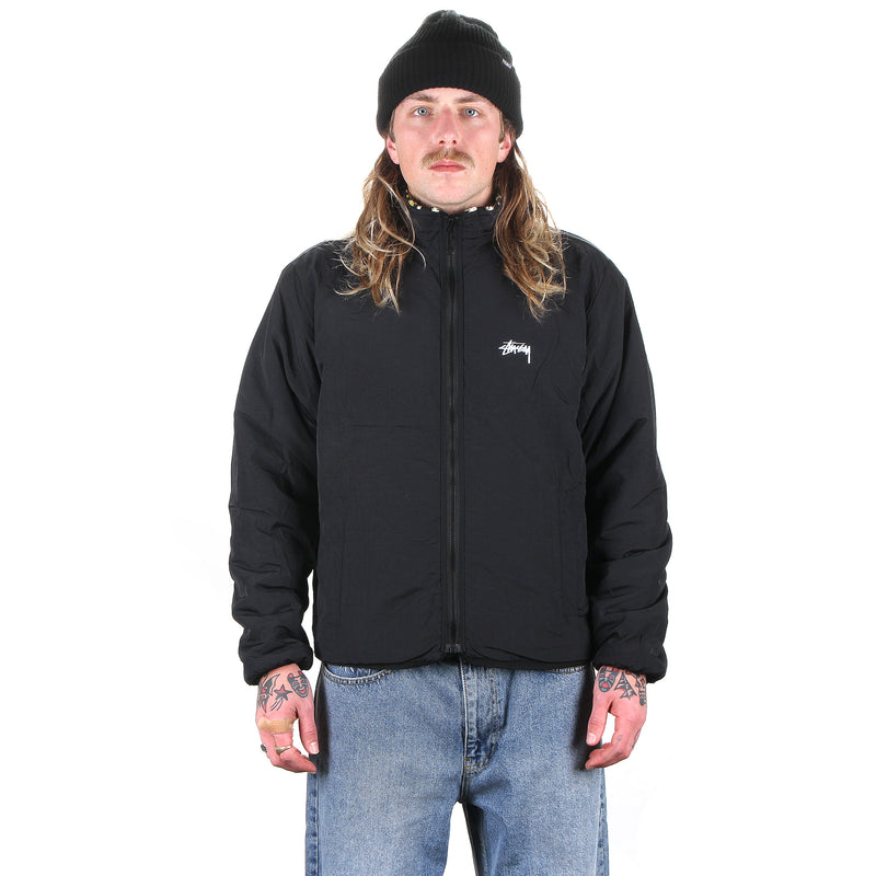 Stussy | Sherpa Reversible Jacket Yellow Leopard