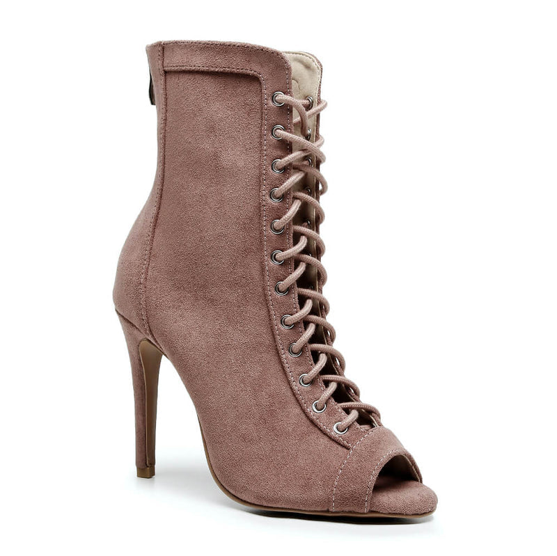 Sierralynn - Blush Vegan Suede - Suede Sole (Dance Floor Only)