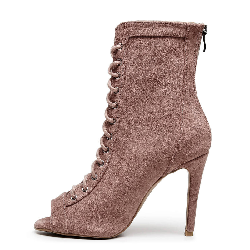 Sierralynn - Blush Vegan Suede - Suede Sole (Dance Floor Only)