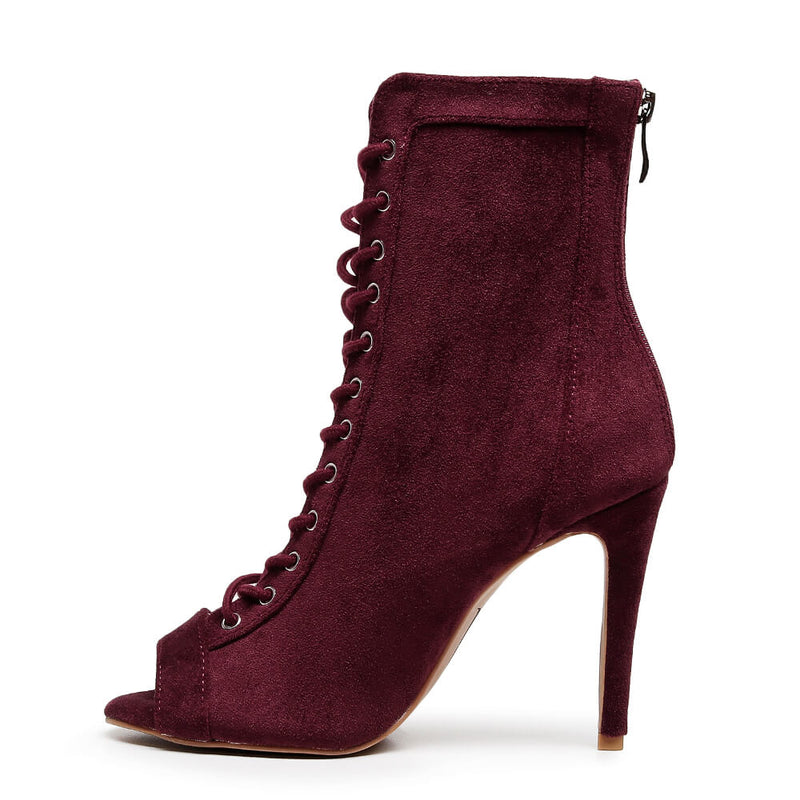 Sierralynn - Eggplant Vegan Suede - Suede Sole (Dance Floor Only)