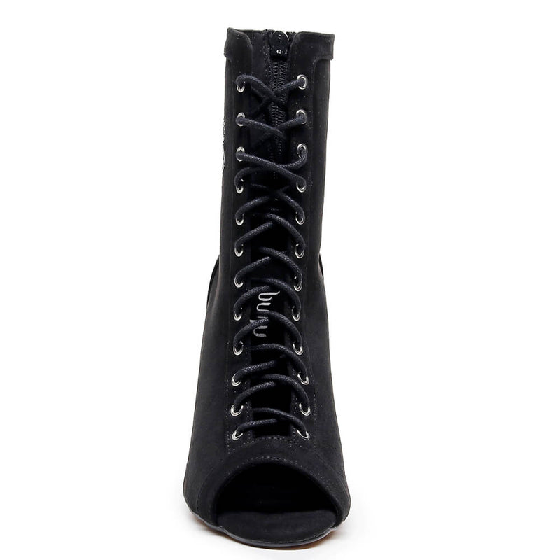 Sierralynn Embroidery - Vegan Suede Black FU Patriarchy - Street Sole