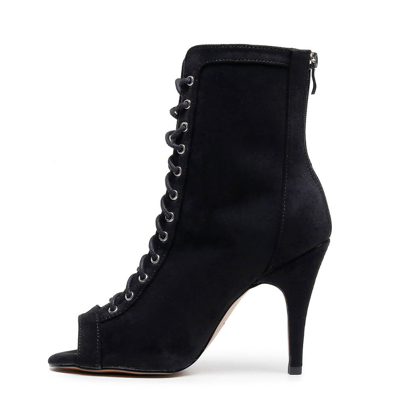 Sierralynn Embroidery - Vegan Suede Black FU Patriarchy - Suede Sole