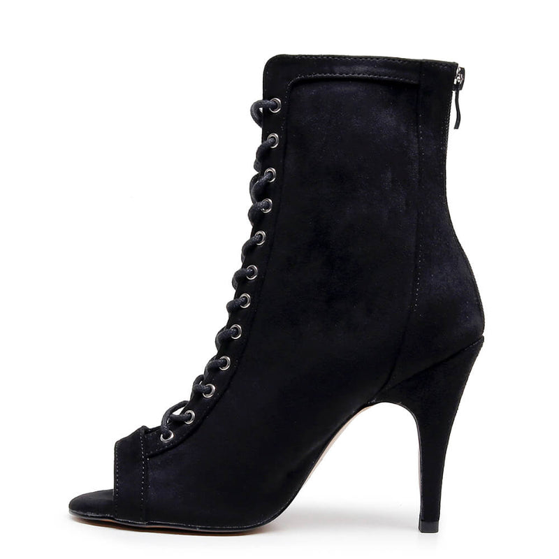 Sierralynn Embroidery - Vegan Suede Black Marijuana Plant - Street Sole