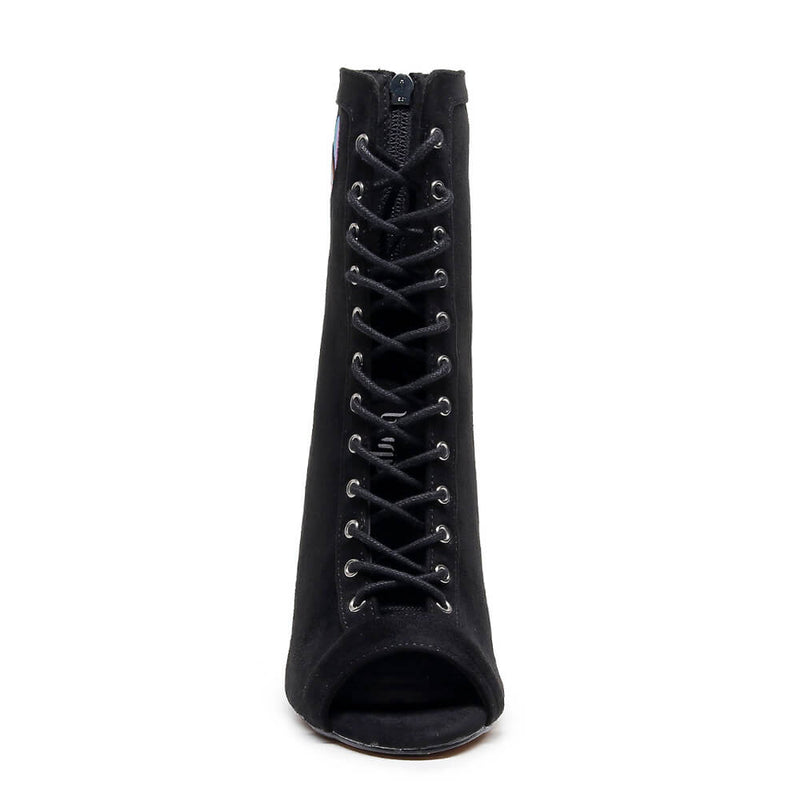 Sierralynn Embroidery - Vegan Suede Black Pride Heart - Street Sole