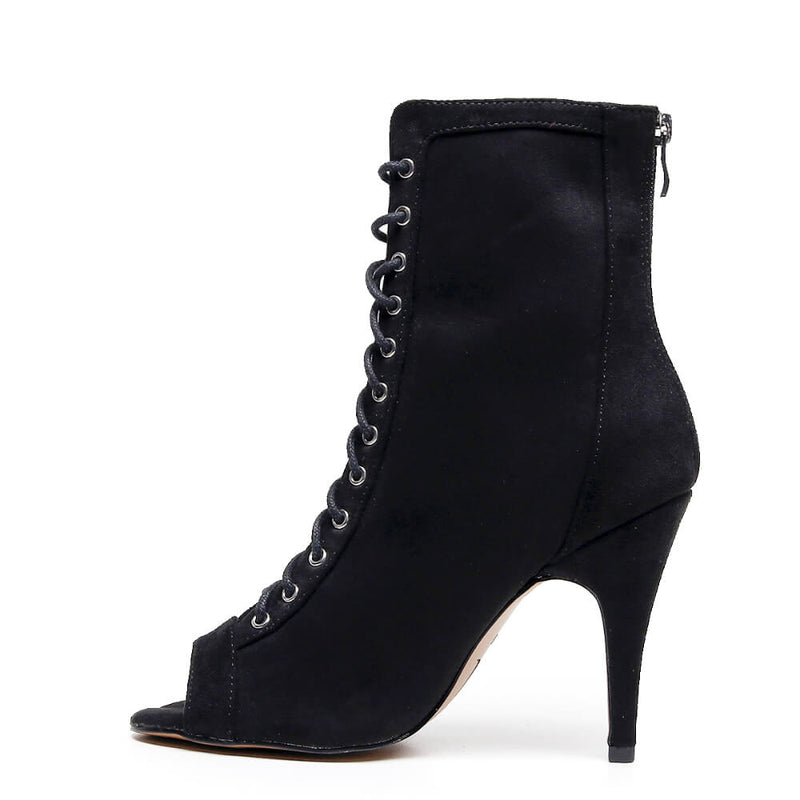 Sierralynn Embroidery - Vegan Suede Black Resist - Street Sole