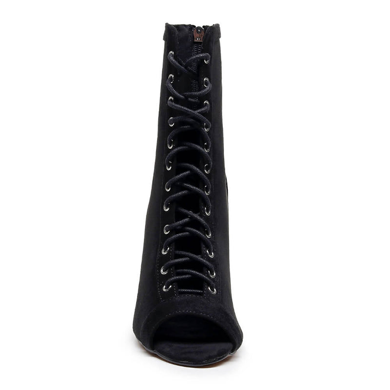 Sierralynn Embroidery - Vegan Suede Black Resist - Street Sole