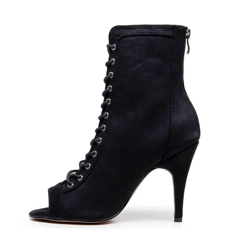 Sierralynn Embroidery - Vegan Suede Black Rose - Street Sole