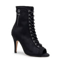 Sierralynn Embroidery - Vegan Suede Black Rose - Suede Sole