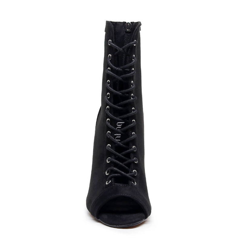Sierralynn Embroidery - Vegan Suede Black Watermelon - Suede Sole