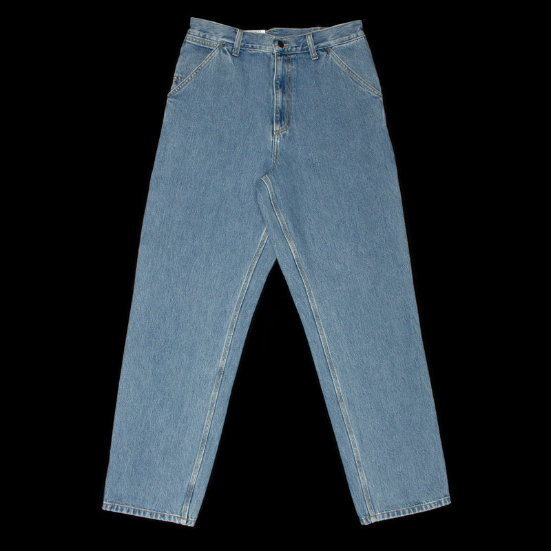 Carhartt WIP | Single Knee Pant Style # I032024-0112 Color : Blue (Stone Bleached)