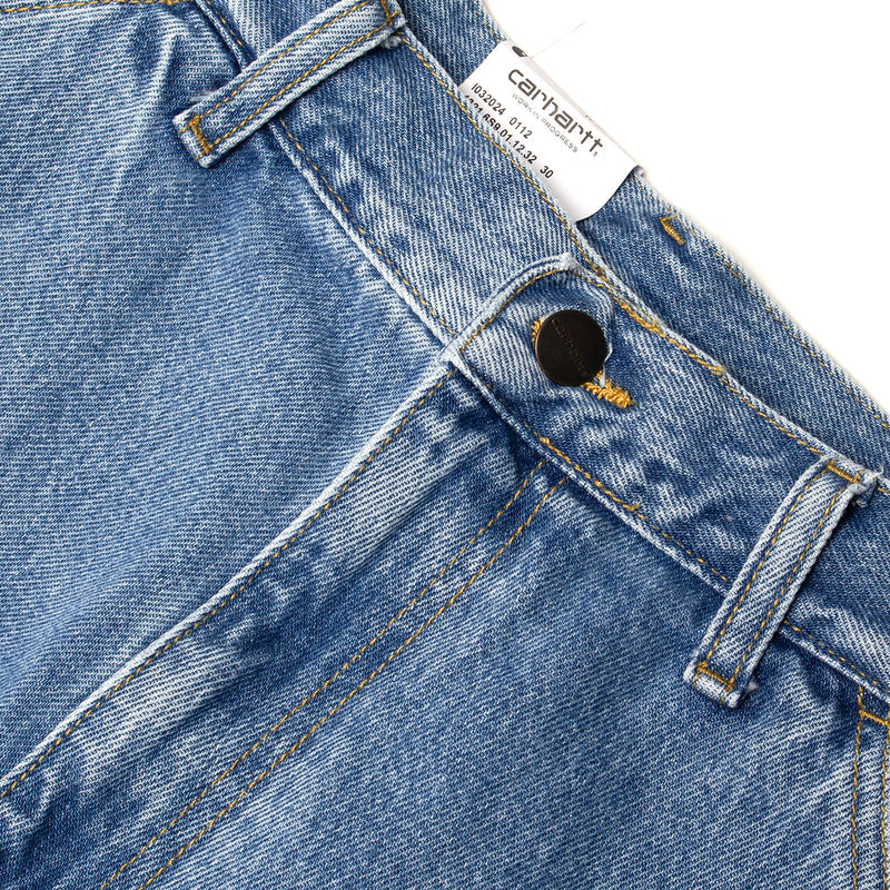 Carhartt WIP | Single Knee Pant Style # I032024-0112 Color : Blue (Stone Bleached)