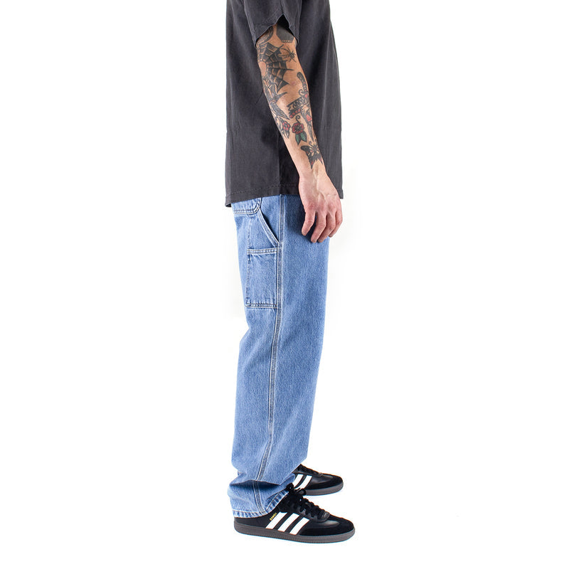 Carhartt WIP | Single Knee Pant Style # I032024-0112 Color : Blue (Stone Bleached)