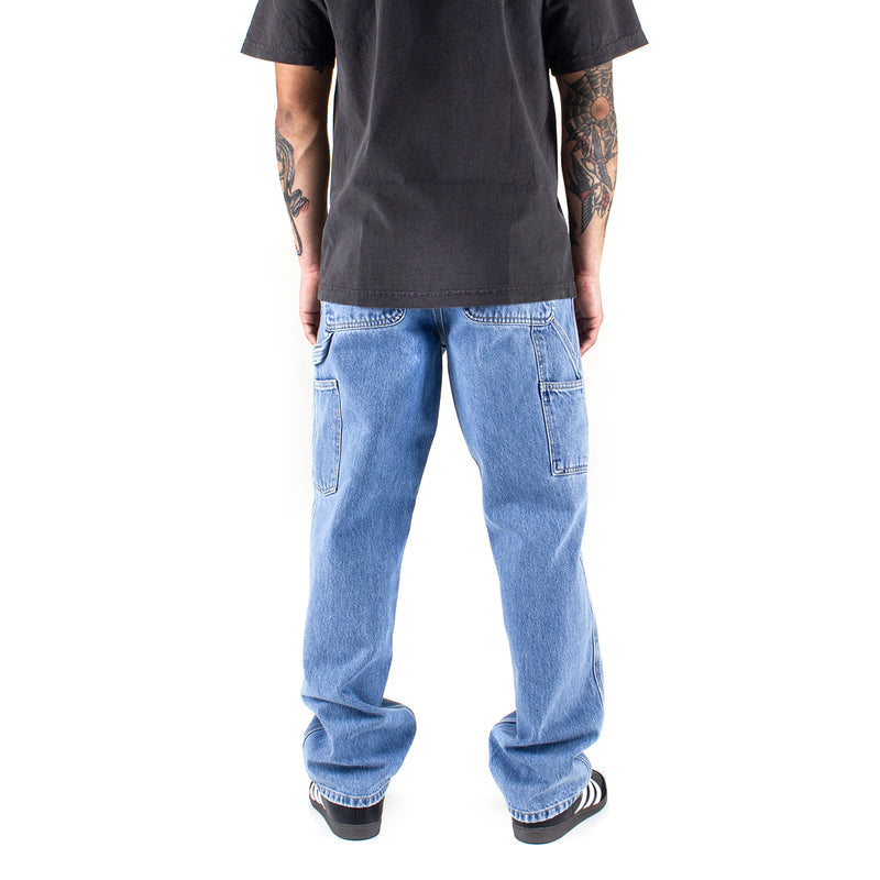 Carhartt WIP | Single Knee Pant Style # I032024-0112 Color : Blue (Stone Bleached)