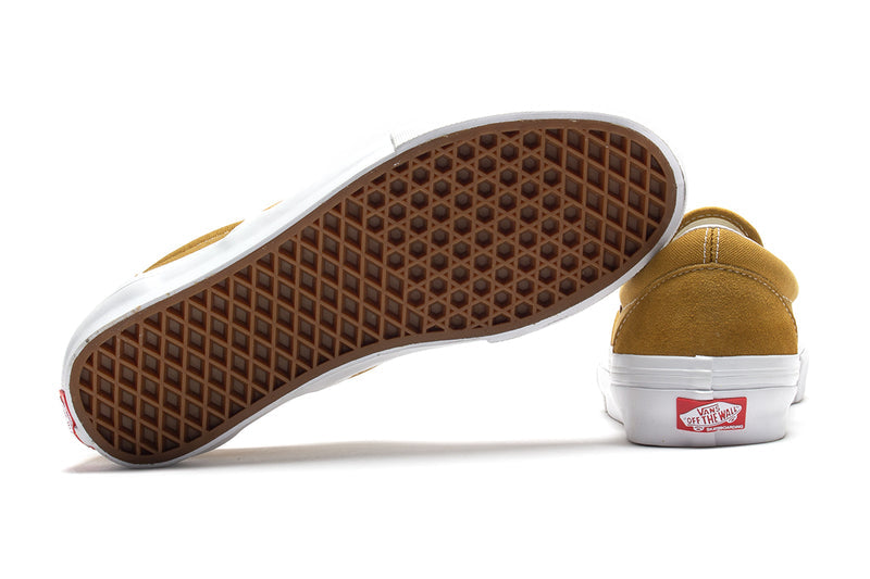 Vans | Skate Slip-On Style # VN0A5FCAGLW1 Color : Wrapped Gold / White
