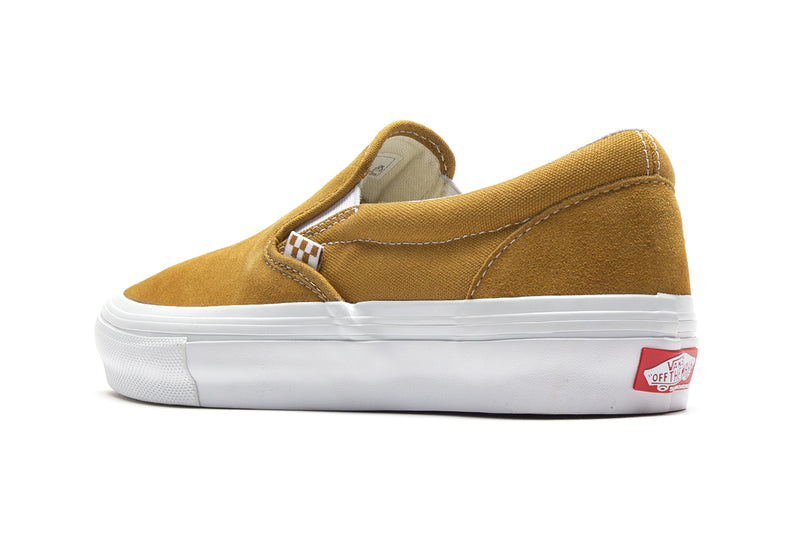 Vans | Skate Slip-On Style # VN0A5FCAGLW1 Color : Wrapped Gold / White